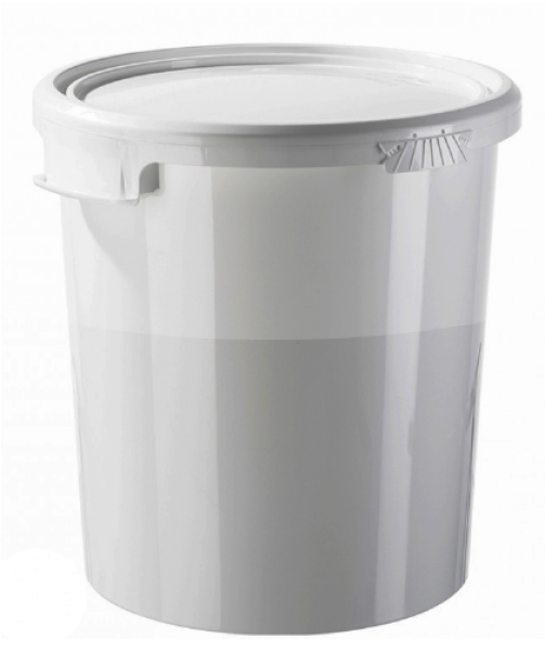 30 Liter Hobbock,PP, weiß, rund-konisch, SUPRA (ab 6,13/Stück inkl. Versand)